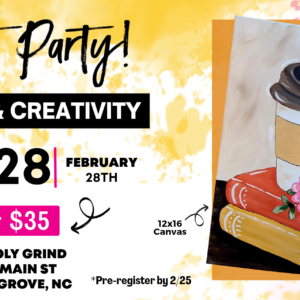 paint party flyer for the holy grind in china grove nc