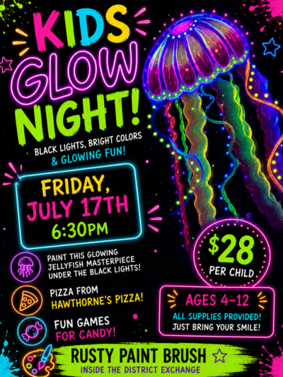 Kids Night Out - GLOW Jellyfish - Friday, July 17th @ 6:30pm