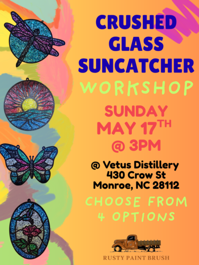 Crushed Glass Suncatcher Workshop @ Vetus Distillery - Sunday, May 17th
