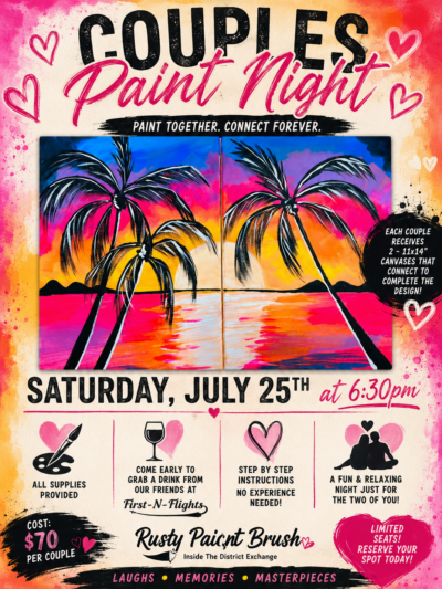 Beach Paradise Couples Paint Night - Saturday, July 25th @ 6:30pm