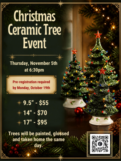 Vintage Ceramic Tree Workshop - NOVEMBER 5th @ 6:30PM