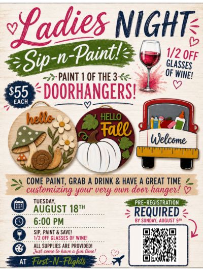 Ladies Night Doorhangers - Tuesday, August 18th @ 6pm