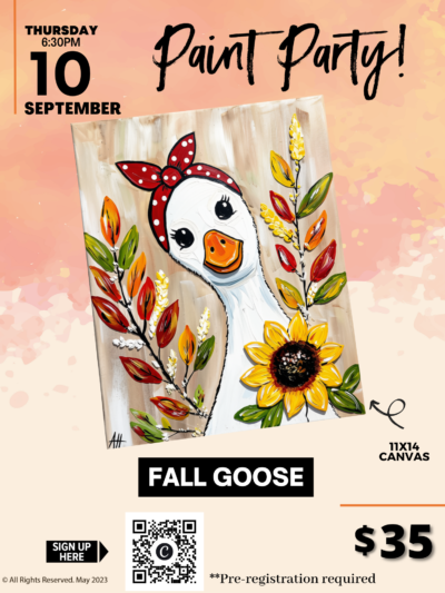Fall Goose Paint Night - Thursday, Sept 10th @ 6:30pm