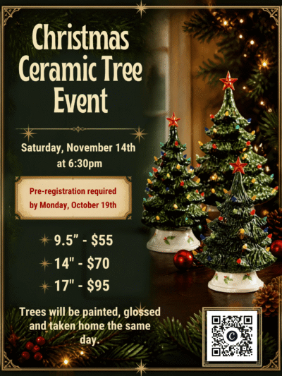 Vintage Ceramic Tree Workshop - NOVEMBER 14th @ 6:30PM